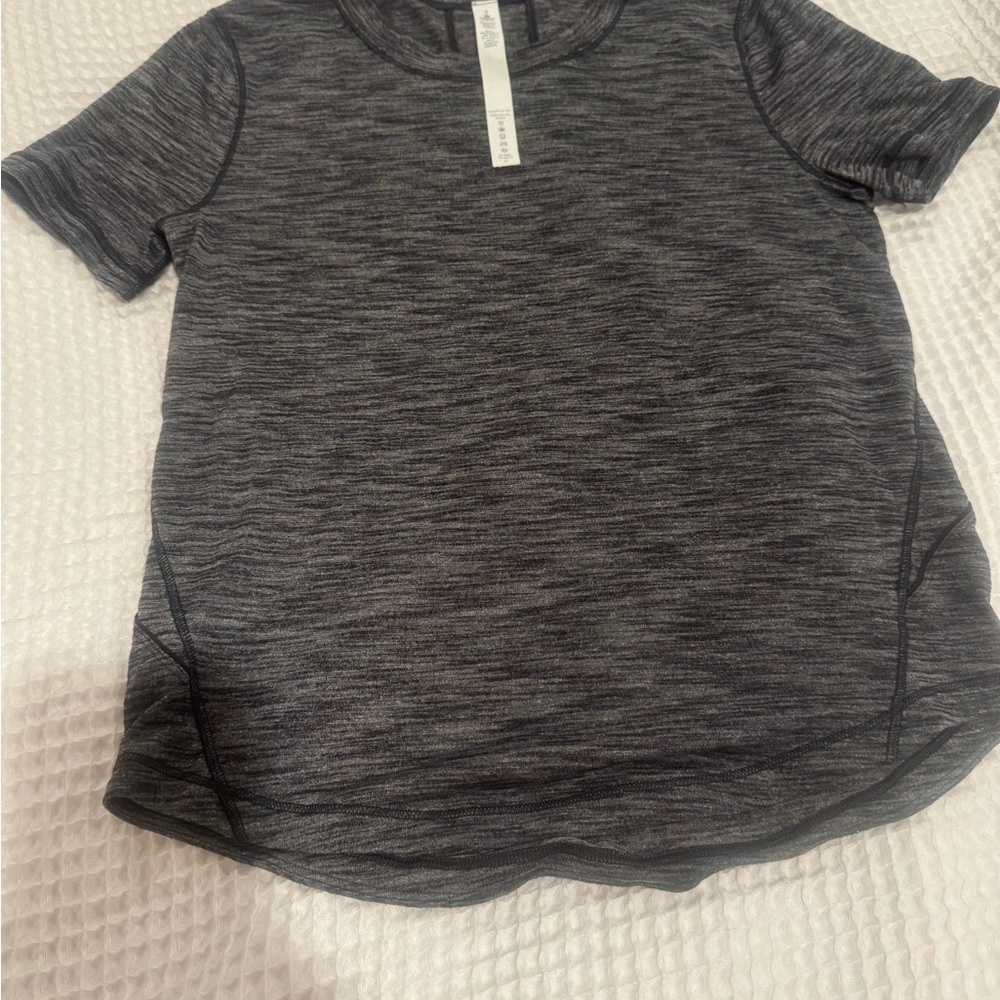 Lululemon Athletica Gray Fitted Polo Tee